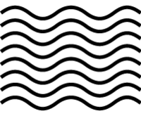 Line drawing with series of wavy lines